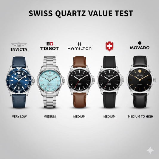 The Swiss Quartz Value Test: Invicta vs Tissot vs Hamilton vs Victorinox vs Movado